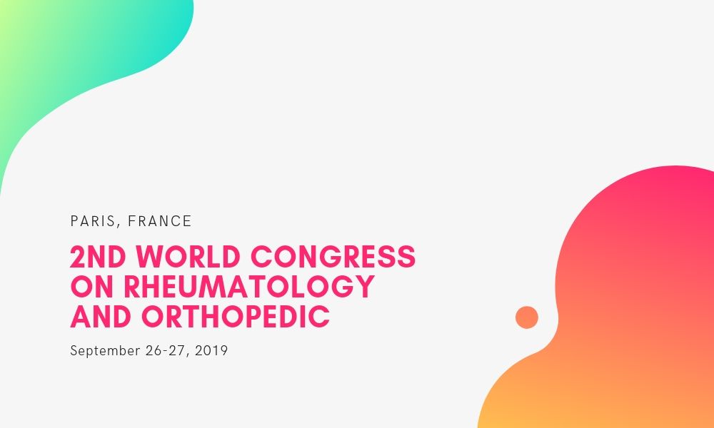 Dr James Stoxen DC FSSEMM Hon Team Doctors 2nd World Congress on Rheumatology and Orthopedics in Paris France during September 26-27 2019