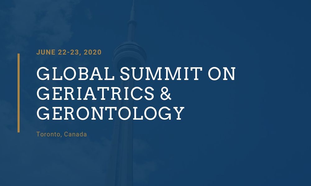 Dr James Stoxen DC FSSEMM Hon Team Doctors Global Summit on Geriatrics & Gerontology in Toronto, Canada on June 22-23, 2020